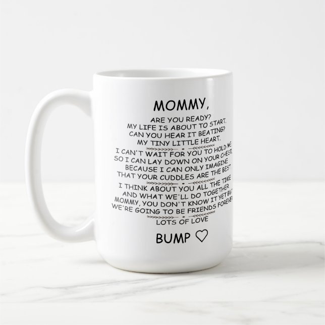Personalized Mommy To Be from Baby Bump Coffee Mug (Left)