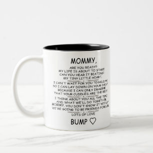 Personalized Mommy To Be from Baby Bump  Two-Tone Coffee Mug