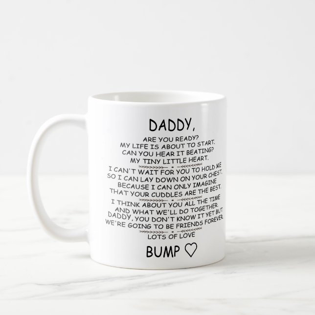 Personalized Mommy To Be from Baby Bump  Two-Tone  Coffee Mug (Left)