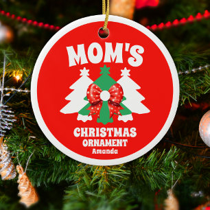 Personalized Mom's Christmas Tree Ornament