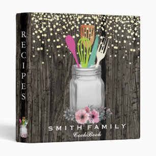 Personalized Mom's Family Recipe Cookbook 3 Ring B Binder