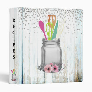 Personalized Mom's Family Recipe Cookbook 3 Ring B Binder