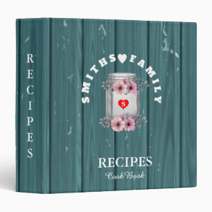 Personalized Mom's Family Recipe Cookbook 3 Ring B Binder