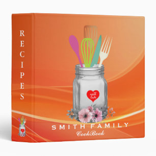 Personalized Mom's Family Recipe Cookbook Binder