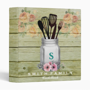 Personalized Mom's Family Recipe Cookbook Binder