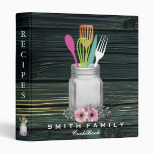 Personalized Mom's Family Recipe Cookbook Binder