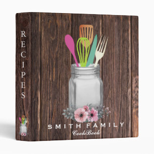 Personalized Mom's Family Recipe Cookbook Binder