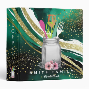 Personalized Mom's Family Recipe Cookbook Binder