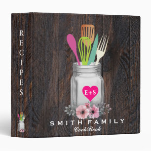 Personalized Mom's Family Recipe Cookbook Binder