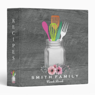 Personalized Mom's Family Recipe Cookbook Binder