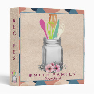 Personalized Mom's Family Recipe Cookbook Binder