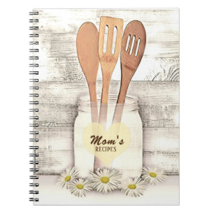 Personalized Moms Recipe Cookbook Notebook
