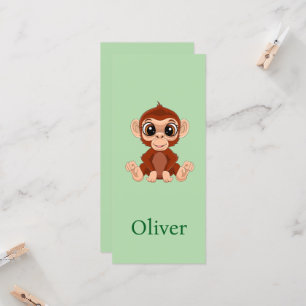 Personalized Monkey Bookmark
