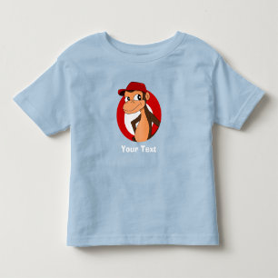 Personalized monkey cartoon toddler t-shirt