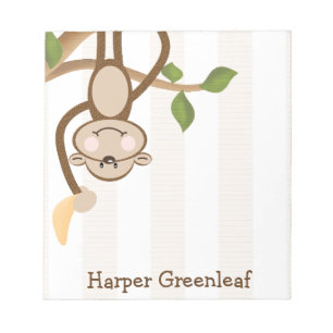 Personalized Monkey Notepad