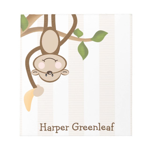 Personalized Monkey Notepad (Front)