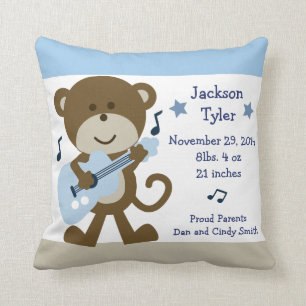 Personalized "Monkey Rocker" Pillow