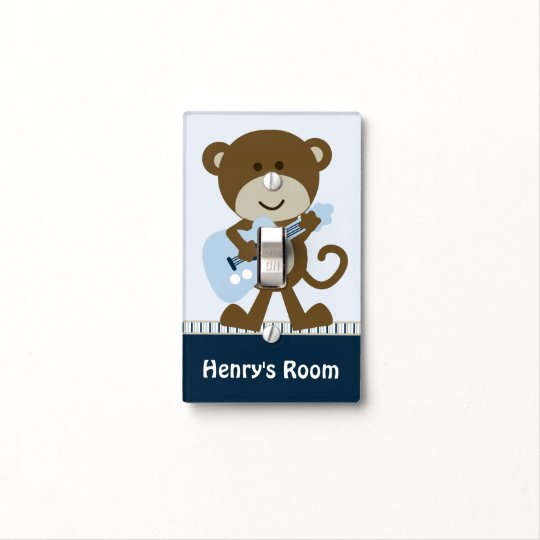 Personalized Monkey Rocker/Rockstar Switch Plate