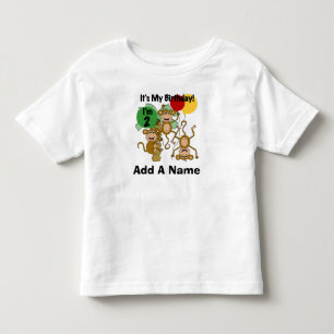 Personalized Monkey Shine 2nd Birthday Tshirt