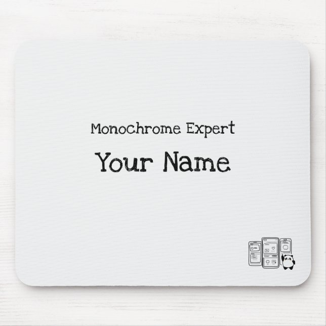 Personalized Monochrome Expert Mousepad (Front)