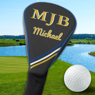 Personalized Monogram 3 Initials Elegant Golfer Golf Head Cover