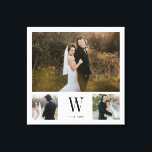 Personalized Monogram 3 Photo Collage Canvas Print<br><div class="desc">Modern and elegant design printed Personalized Monogram 3 Photo Collage Canvas Print that can be customized with your text. Check out the Graphic Art Design store for other products that match this design!</div>