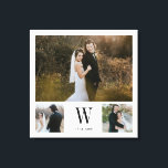 Personalized Monogram 3 Photo Collage Canvas Print<br><div class="desc">Modern and elegant design printed Personalized Monogram 3 Photo Collage Canvas Print that can be customized with your text. Check out the Graphic Art Design store for other products that match this design!</div>