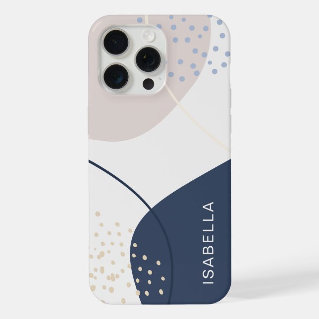 Personalized Monogram Abstract iPhone Case (Back)