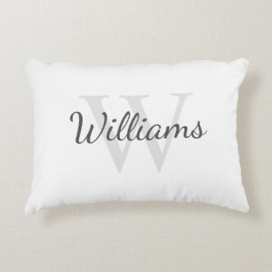 Personalized Monogram and Name Accent Pillow