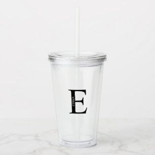 Personalized Monogram and Name Acrylic Tumbler