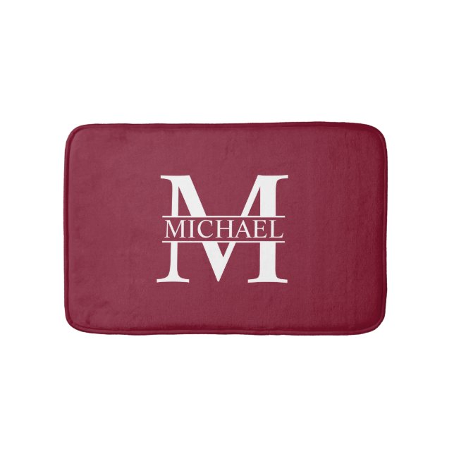 Personalized Monogram and Name Bath Mat (Front)