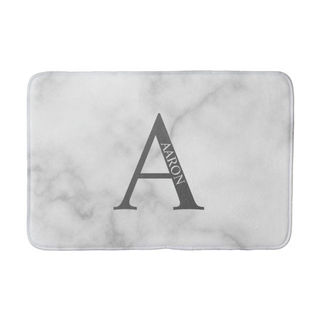 Personalized Monogram and Name Bathroom Mat (Front)