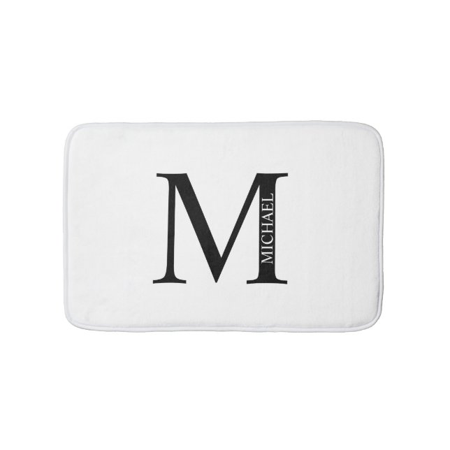 Personalized Monogram and Name Bathroom Mat (Front)