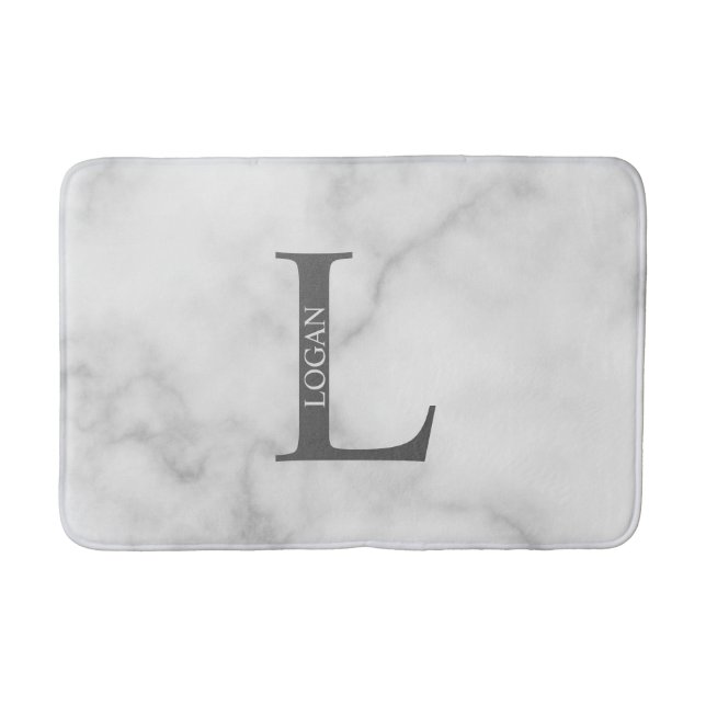 Personalized Monogram and Name Bathroom Mat (Front)