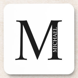 Personalized Monogram and Name Beverage Coaster