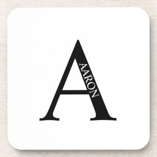 Personalized Monogram and Name Beverage Coaster