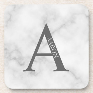 Personalized Monogram and Name Beverage Coaster