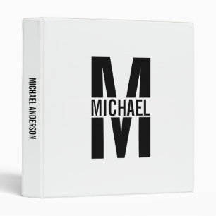 Personalized Monogram and Name Binder