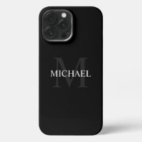 Personalized Monogram and Name Black