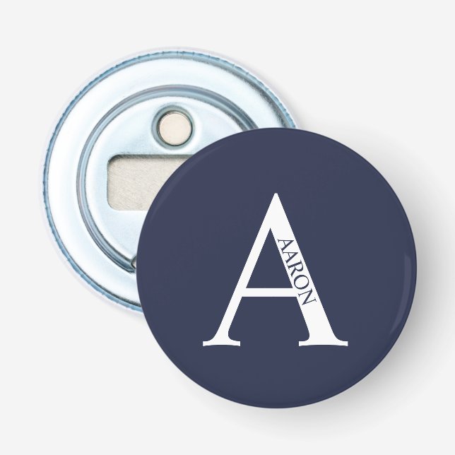 Personalized Monogram and Name Bottle Opener (Front)