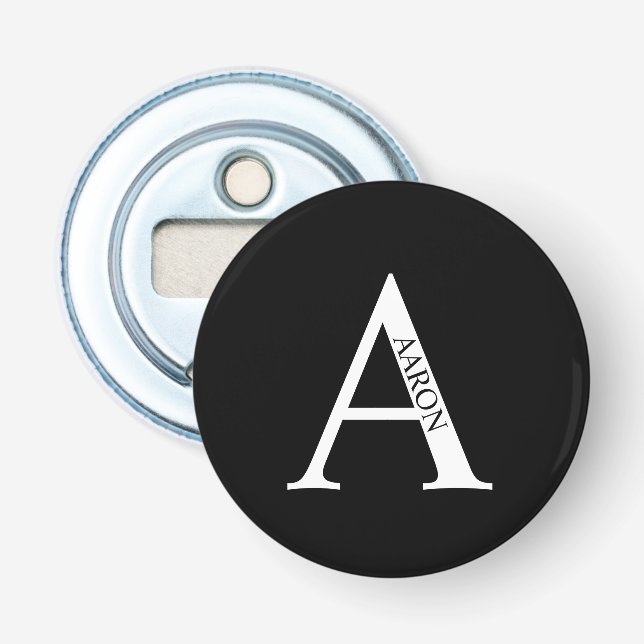 Personalized Monogram and Name Bottle Opener (Front)