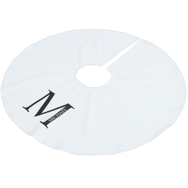 Personalized Monogram and Name Brushed Polyester T Tree Skirt (Angled)