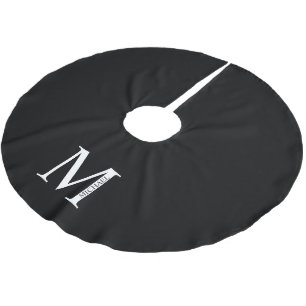 Personalized Monogram and Name Brushed Polyester Tree Skirt
