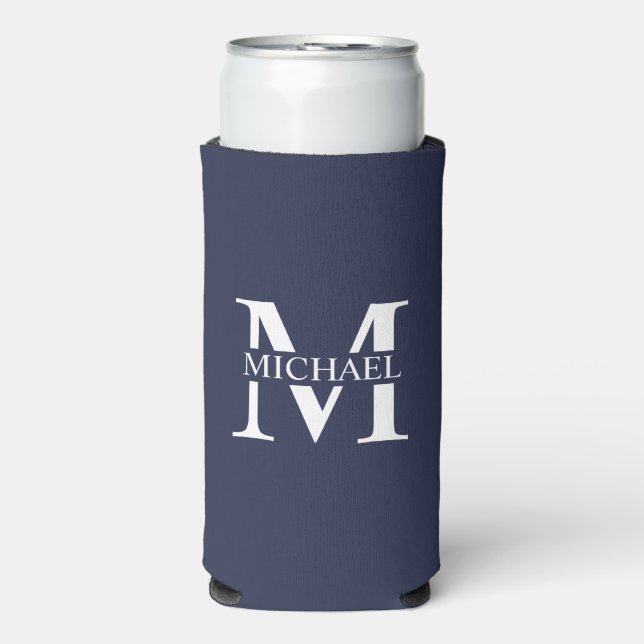 Personalized Monogram and Name Can Cooler (Seltzer Front)