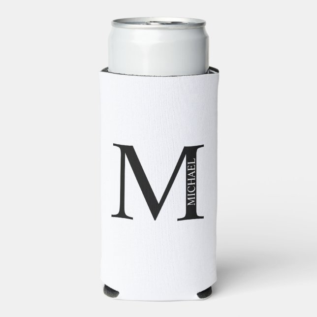 Personalized Monogram and Name Can Cooler (Seltzer Front)