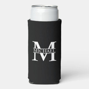 Personalized Monogram and Name Can Cooler