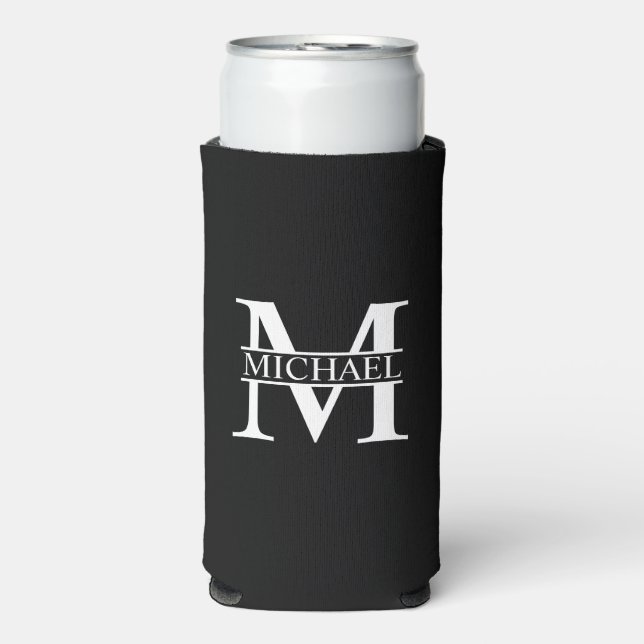 Personalized Monogram and Name Can Cooler (Seltzer Front)