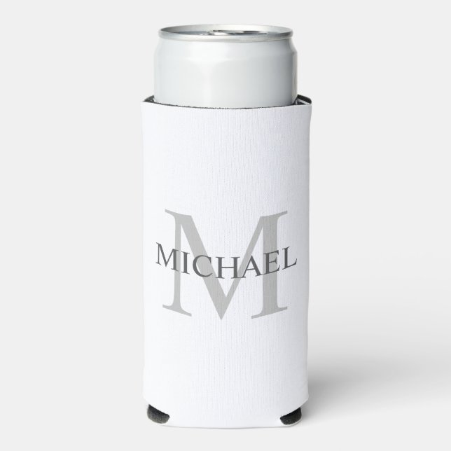 Personalized Monogram and Name Can Cooler (Seltzer Front)