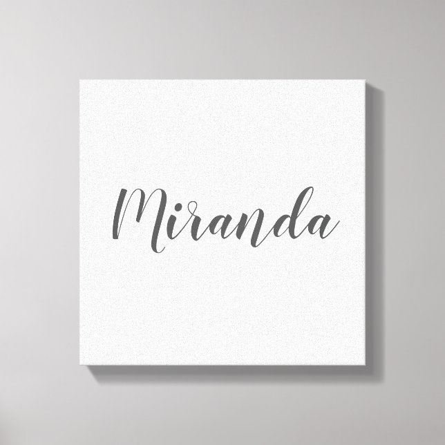 Personalized Monogram and Name Canvas Print (Front)