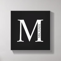 Personalized Monogram and Name Canvas Print